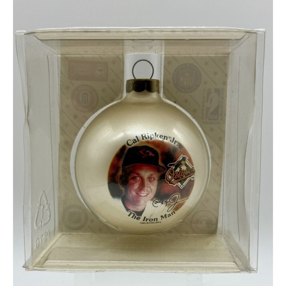 MLB Glass Christmas Ball Ornament Cal Ripken Jr The Iron Man‎ Orioles Topperscot